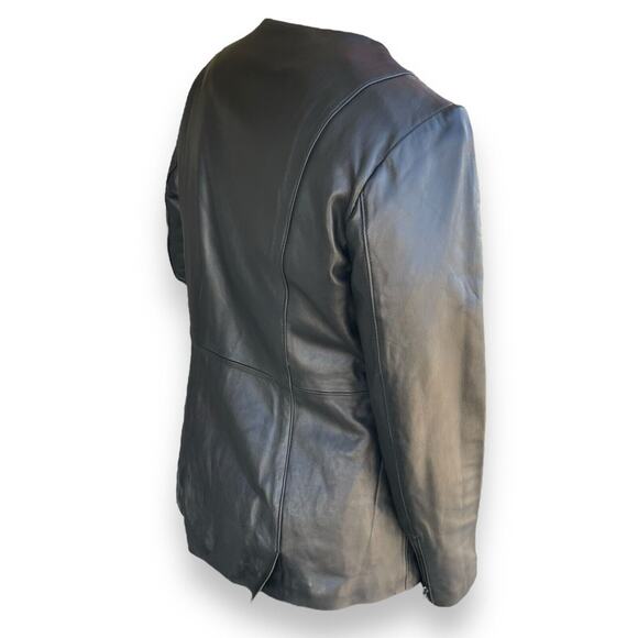 Neiman Marcus Exclusive Black Soft Leather Moto Zip Jacket Size XL NWT $495 - Picture 7 of 7